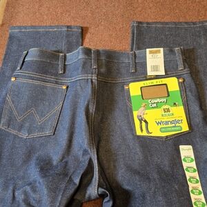 New! Wrangler Men's Cowboy Cut Slim Fit 936 38x31 100% Cotton